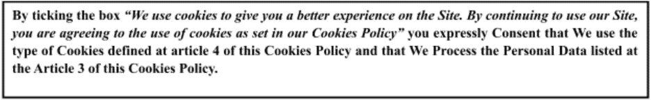 Cookies’ restriction and Consent