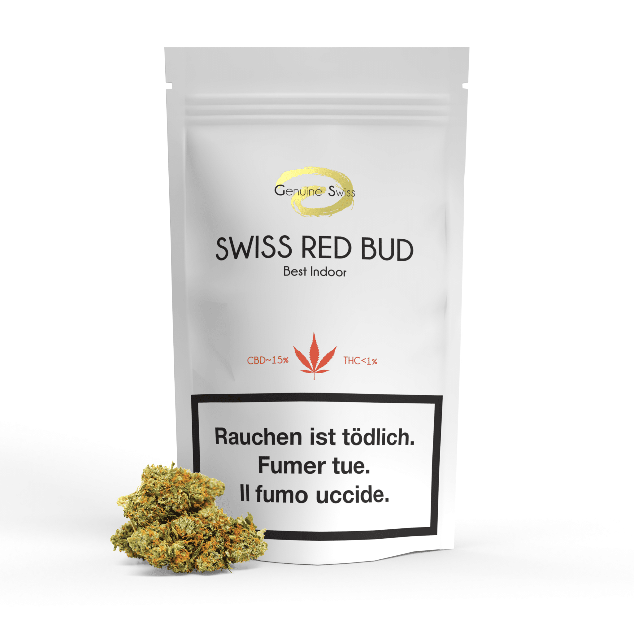 Genuine Swiss Swiss Red Bud • Fleur CBD Indoor