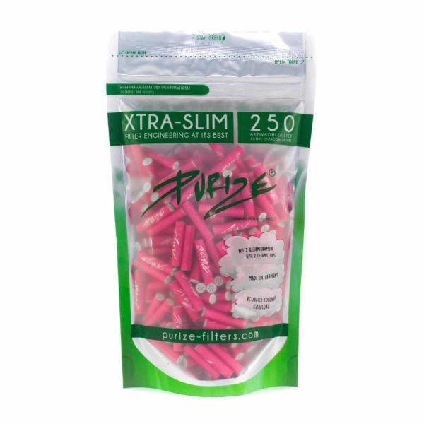Purize Xtra Slim Pink • Aktivkohlefilters für Joints 1