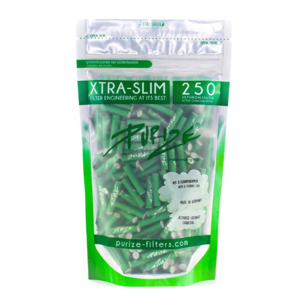 Purize Xtra Slim Grün • Aktivkohlefilters für Joints 1