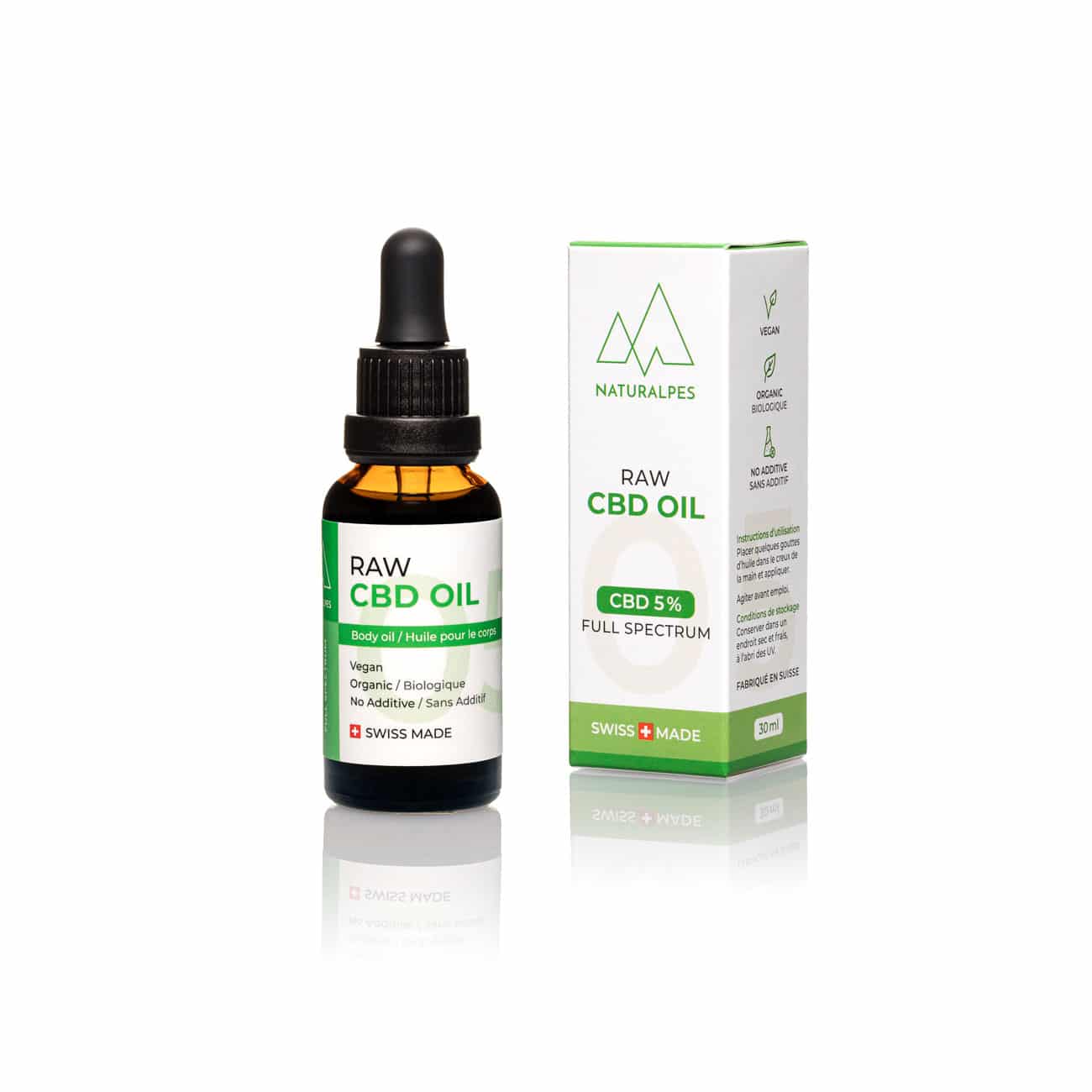 Bild von Raw 5% Hanftropfen • Rohes CBD + CBDa Öl