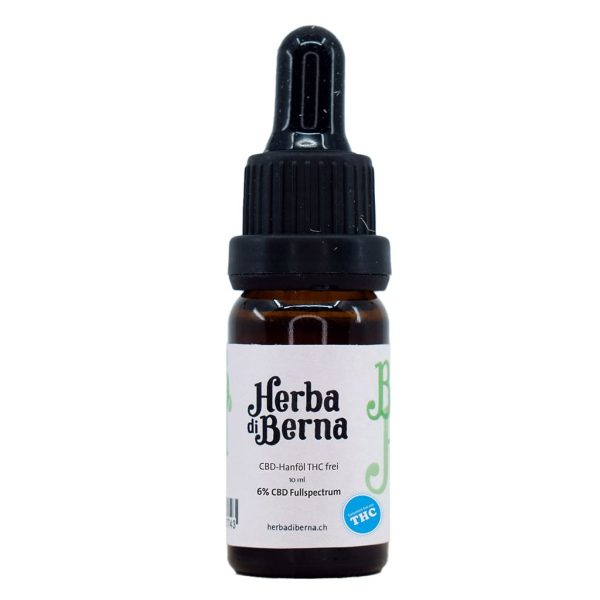 Herba di Berna THC-Freie Bio CBD Tropfen 6% • CBD Öl Broad Spectrum