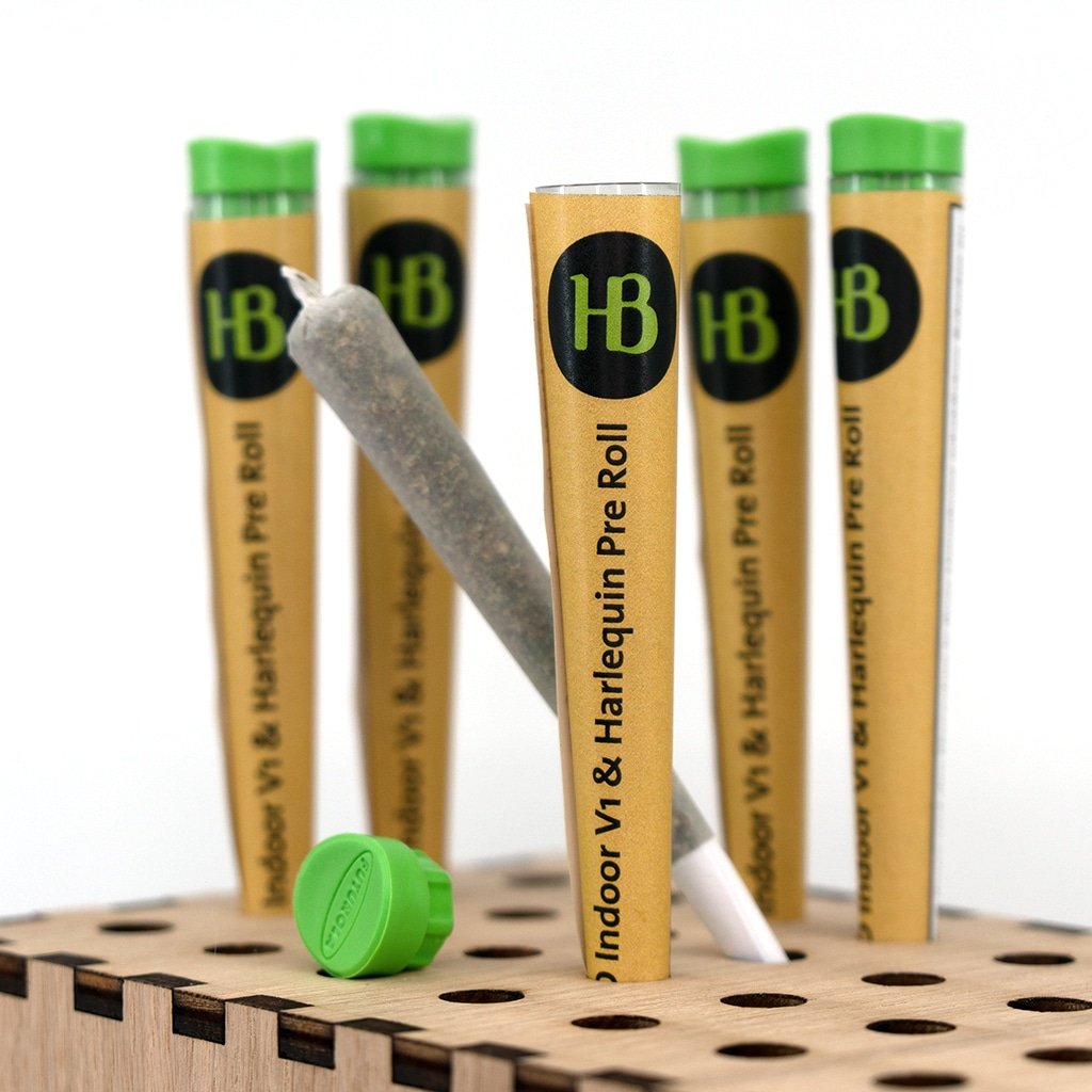 Bild von V1 + Harlequin Trim Pre-Rolls • CBD Joints Indoor