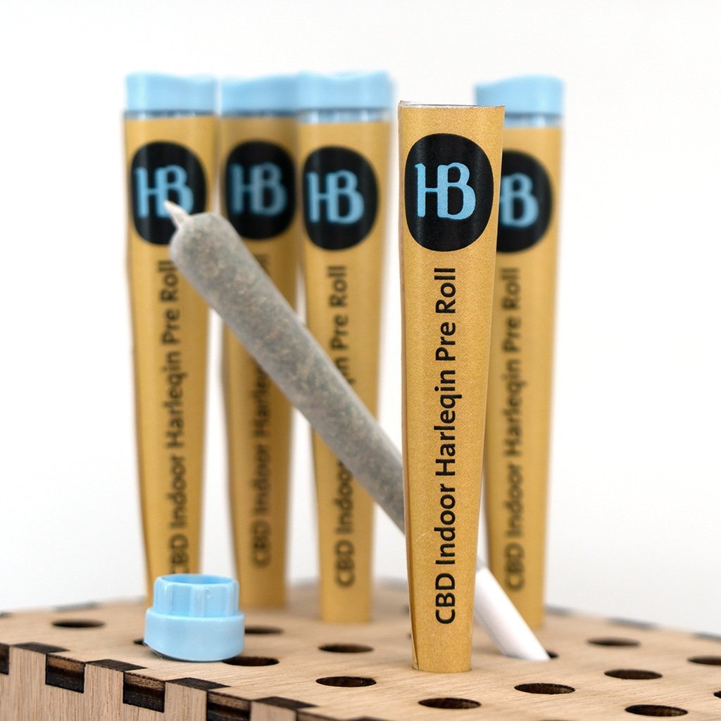 Bild von Harlequin Trim Pre-Rolls • CBD Joints Indoor