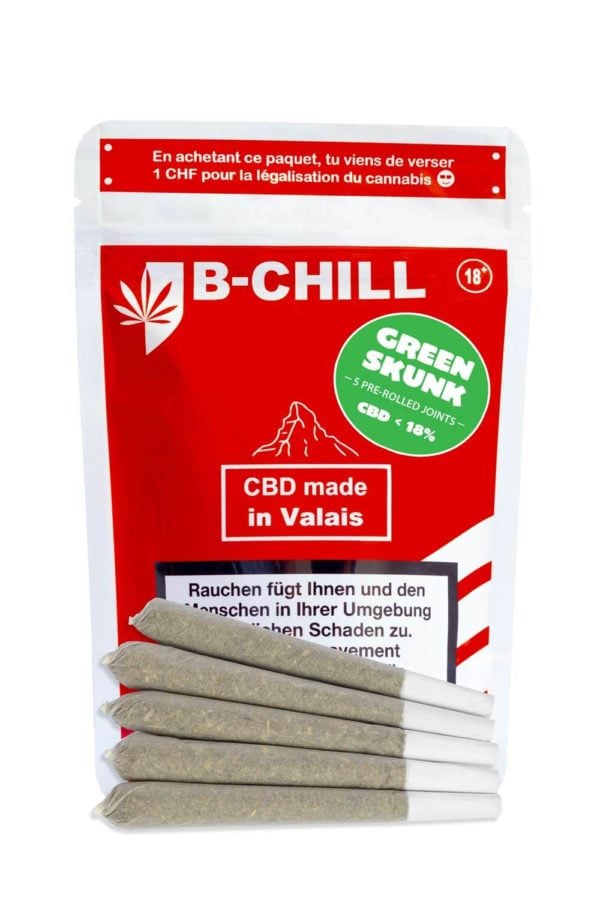 B-Chill Green Skunk Pre-Rolls • Joints CBD Outdoor