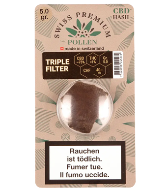 Swiss Premium Pollen Triple Filter • CBD Hasch Outdoor