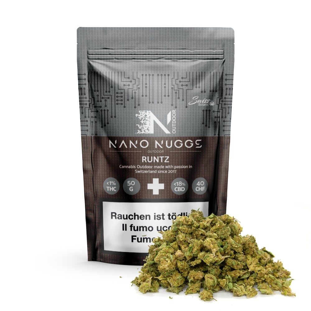 Swiss Botanic Nano Nuggs Runtz • Mini Buds CBD Outdoor