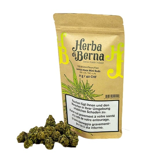 Herba di Berna Lemon Haze Minibuds • Small CBD Buds Indoor 1