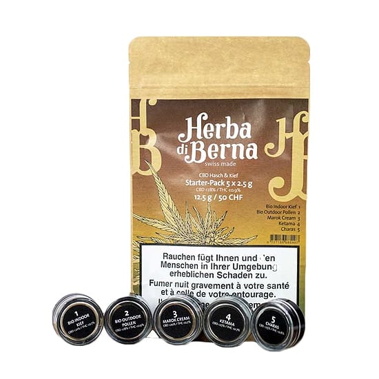 Herba di Berna Harz Starter Pack • Set mit 5x CBD Hasch Mischung
