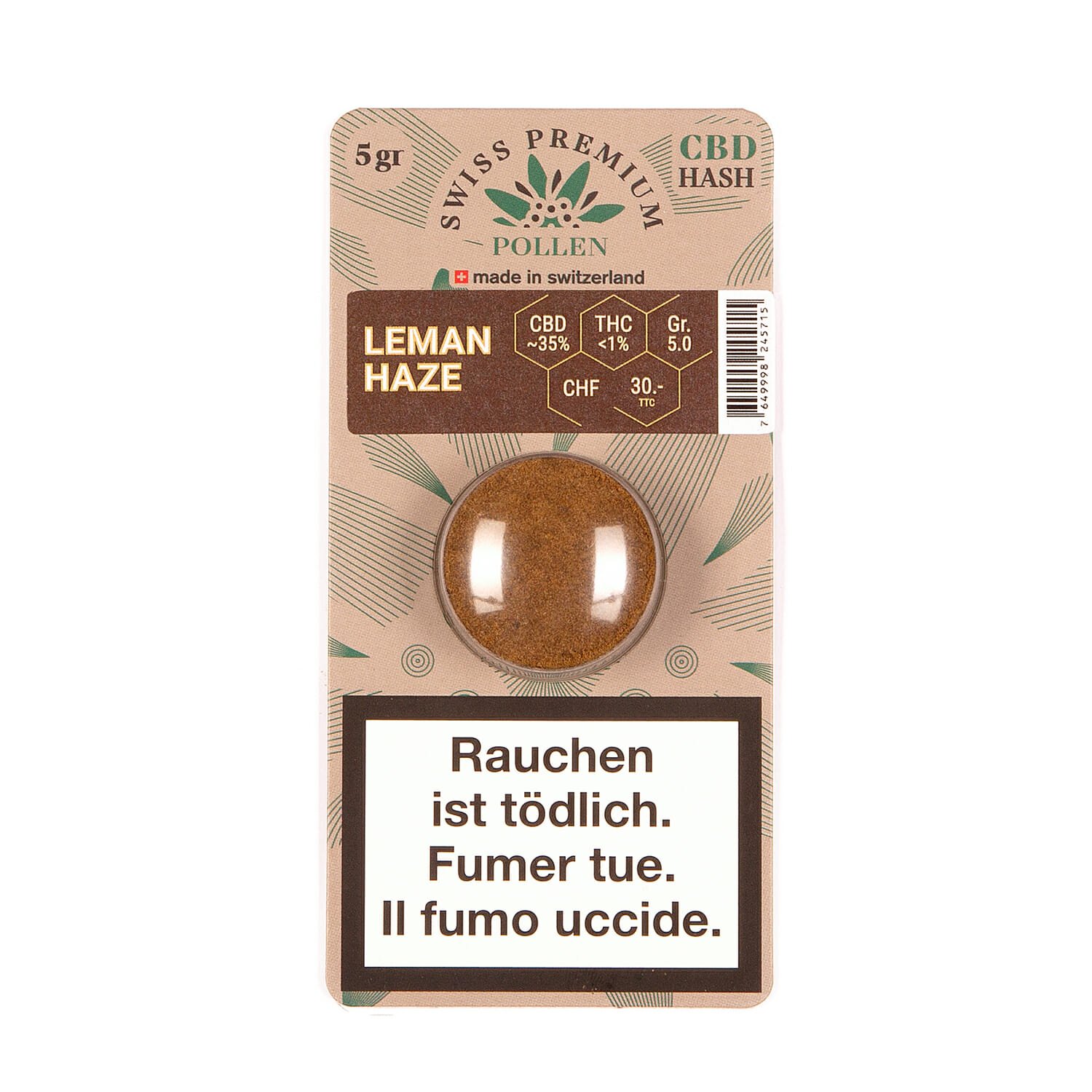 Swiss Premium Pollen Leman Haze • CBD Hash Indoor