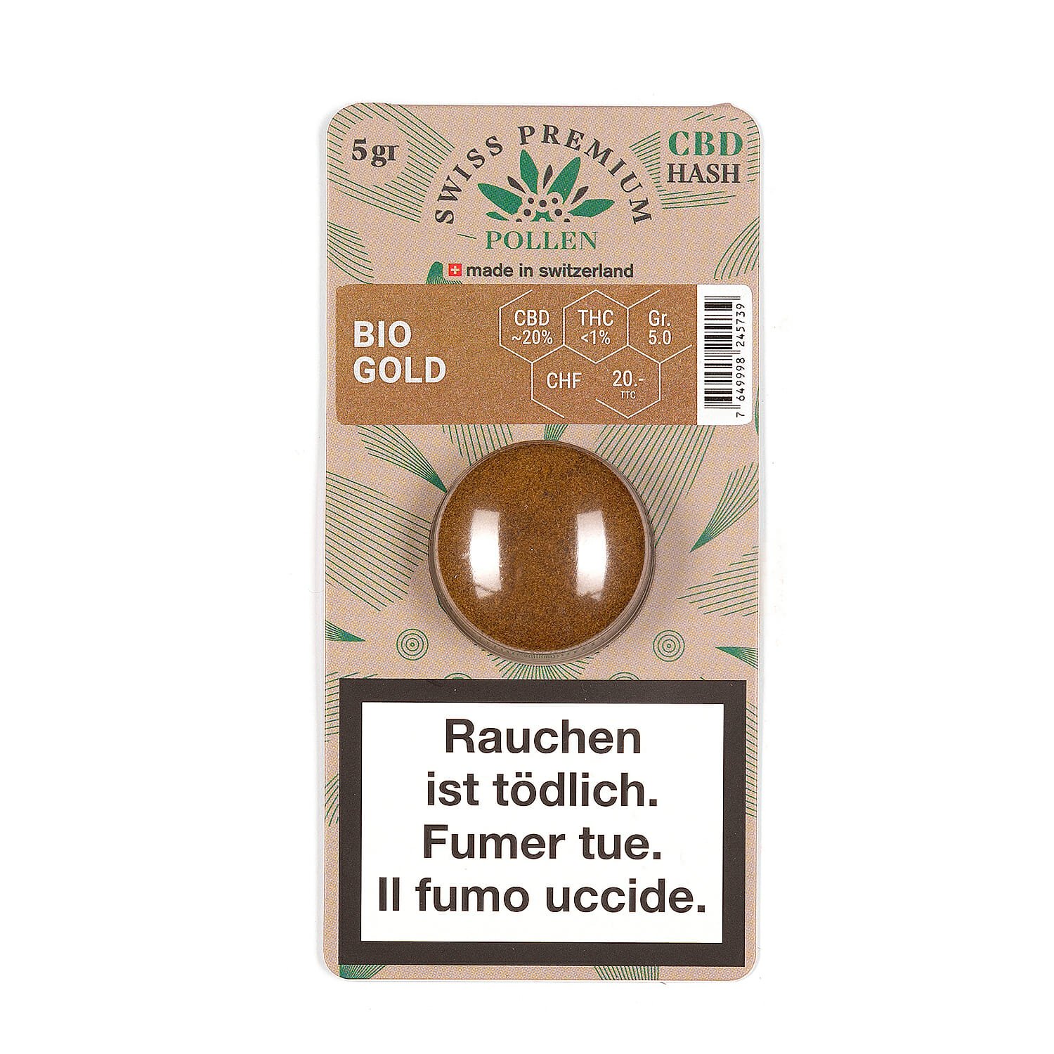 Swiss Premium Pollen Bio Gold • CBD Pollen Outdoor