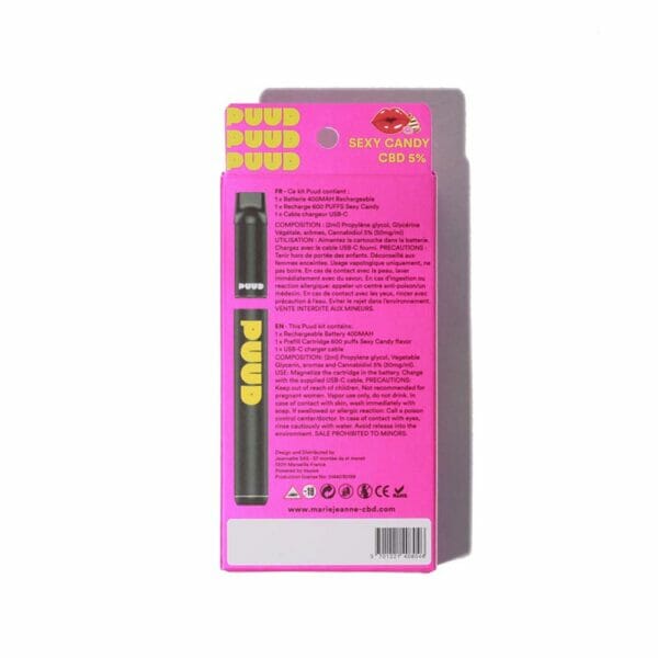 Marie Jeanne Puud Sexy Candy • CBD Puff Rechargeable 1