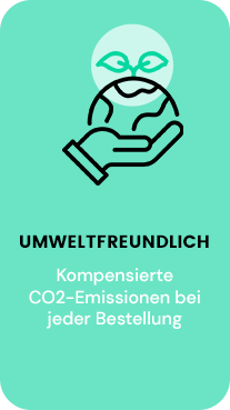 umweltfreundlich: Kompensierte CO2-Emissionen bei jeder Bestellung