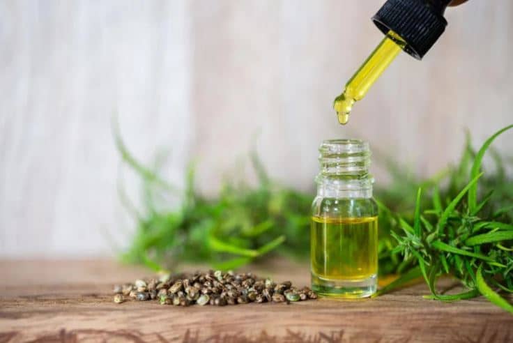 CBD (or THC) oil and hemp seeds