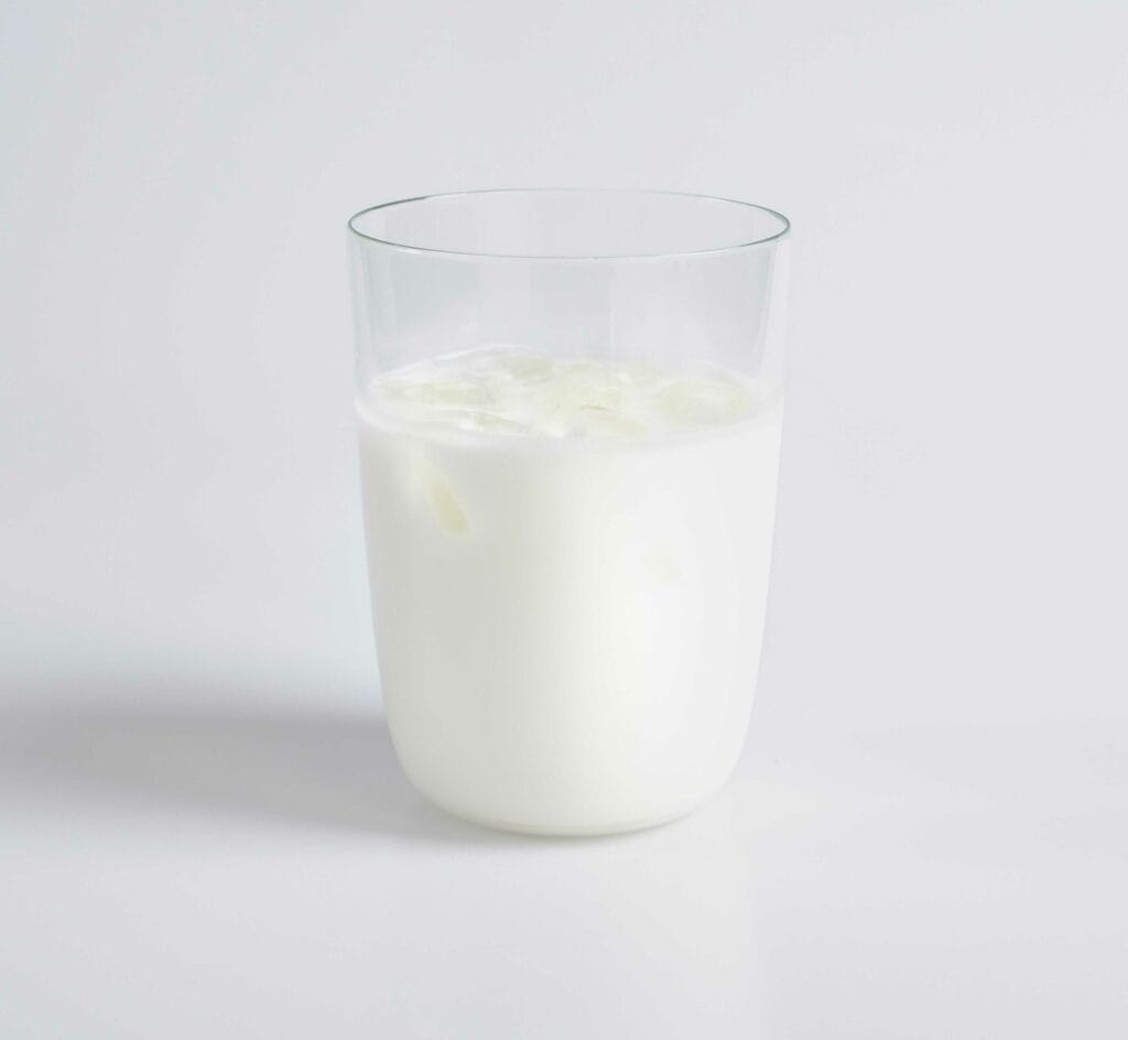 Glass of hemp milk