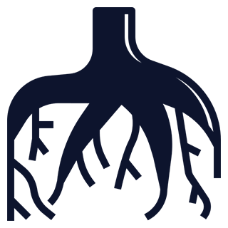 A pictogram representing a hemp root