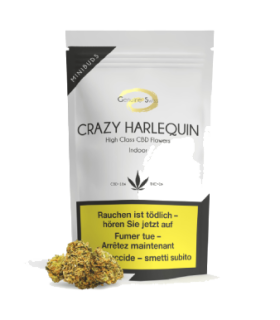 Genuine Swiss Crazy Harlequin Mini Buds CBD Indoor 1