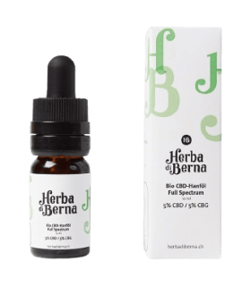 Herba di Berna Full-Spectrum Organic Hemp Oil with 5% CBG + 5% CBD 1