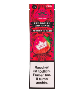 Swiss Premium Pollen Strawberry Pre-Roll CBD Joint Flower + Hash 1
