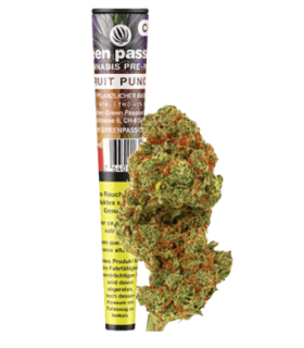 Green Passion Fruit Punch Pre-Roll CBD Joint Indoor 1