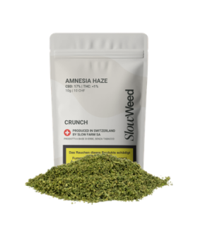Slow Weed Amnesia Haze Crunch CBD Trim Greenhouse 1