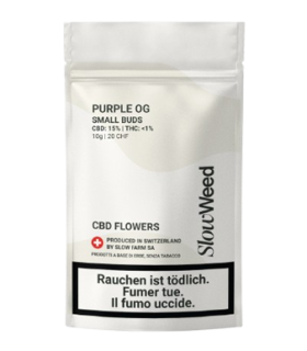 Slow Weed Purple OG Minibuds Small CBD Buds Outdoor 1