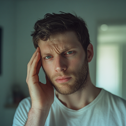 Homme souffrant de maux de tête nécessitant une surveillance neurologique avec le CBD et l'épilepsie