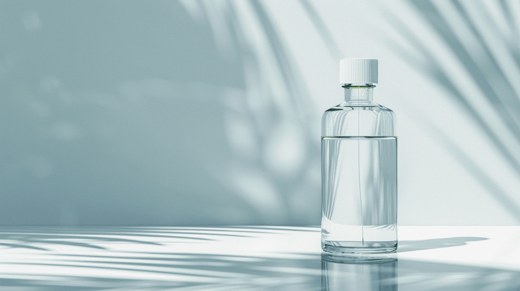 Durchsichtige MCT-Ölflasche steht für hohe Reinheit bei CBD-Trägerölen