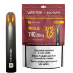 Cannaliz Impulse Gelato Vape Kit Wiederaufladbare Batterie + CBD/THC Kartusche