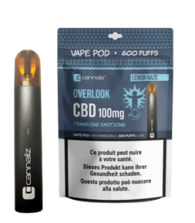 Cannaliz Overlook Lemon Haze Vaping Kit Rechargeable Battery + CBD Cartridge 1