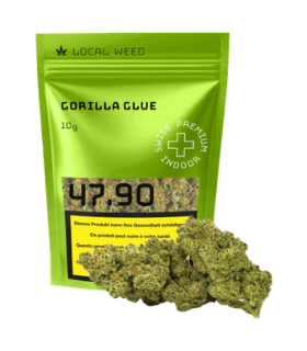 Local Weed Gorilla Glue CBD Blüten Indoor