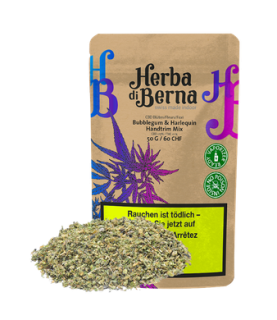 Herba di Berna Bubblegum + Harlequin Indoor CBD Handtrim Mix 1
