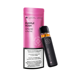 Local Weed Kit Vape CBD Purple Kush Batterie Rechargeable et Pod CBD 40% Full Spectrum