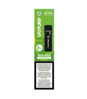 Pure Sour Apple Vaypure Pre-Filled CBD Pods 1