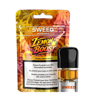 Sweed Lemon Boost Vape Pod with Full-Spectrum 50% CBD Distillate 1